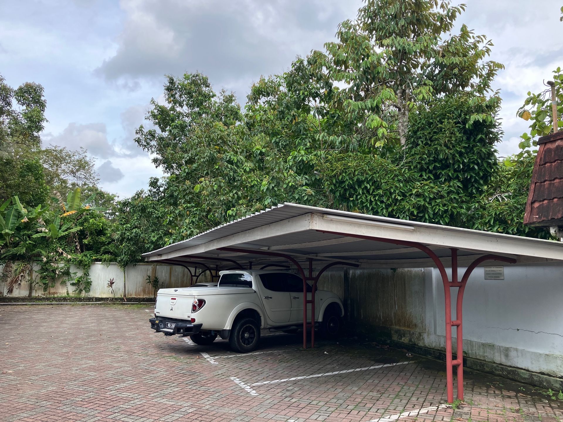 Covered guest parking